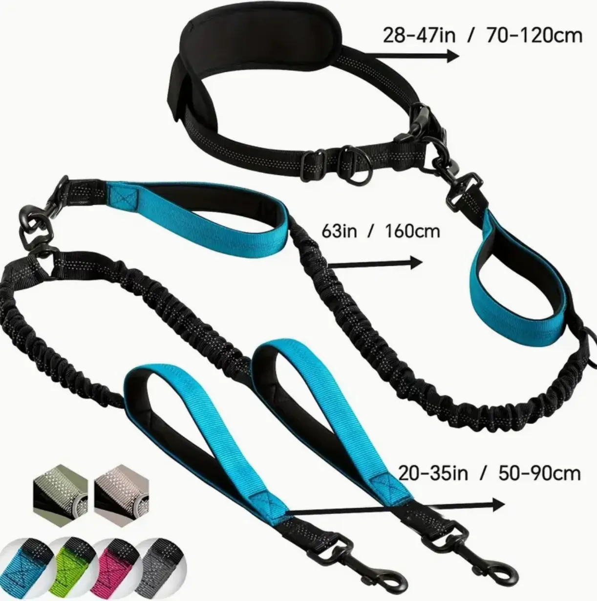 2 IN 1 HANDS-FREE DOUBLE DOG LEASH