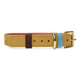 Braithwaite Mustard Yellow Luxury Leather Designer Dog Collar
