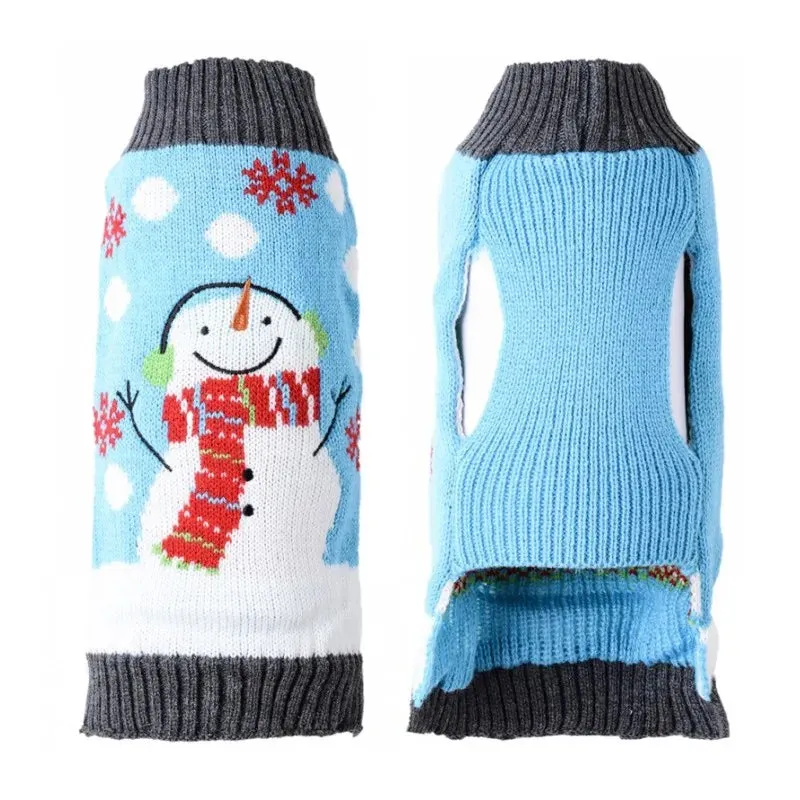 Christmas Striped Dog Knitted Sweater