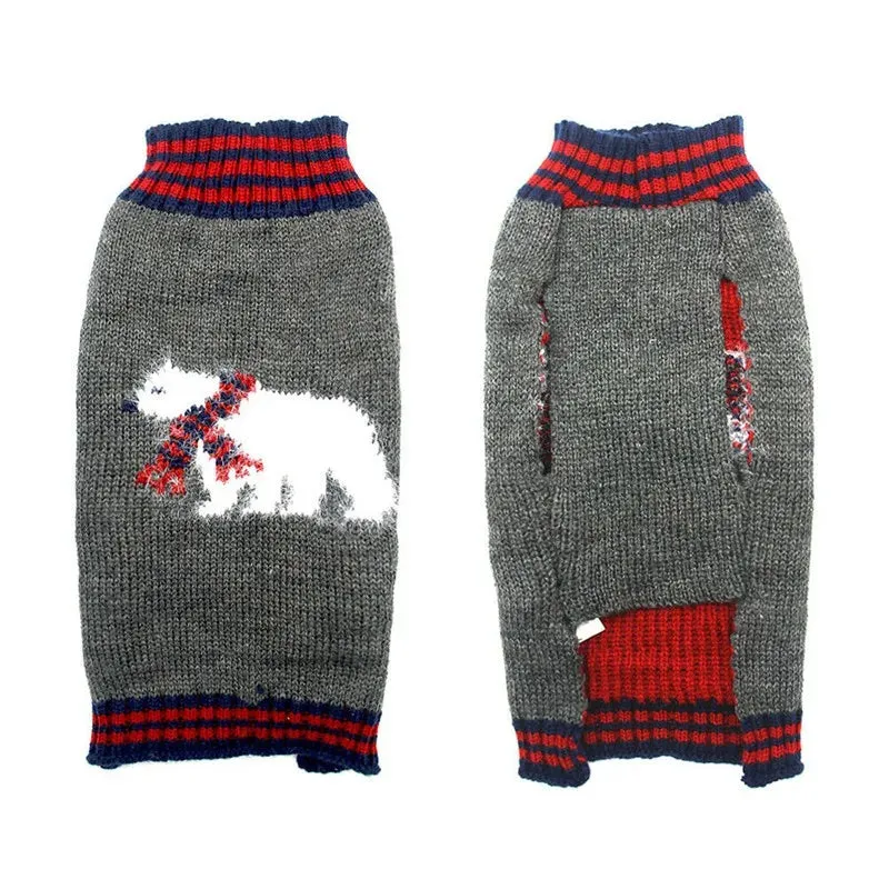 Christmas Striped Dog Knitted Sweater