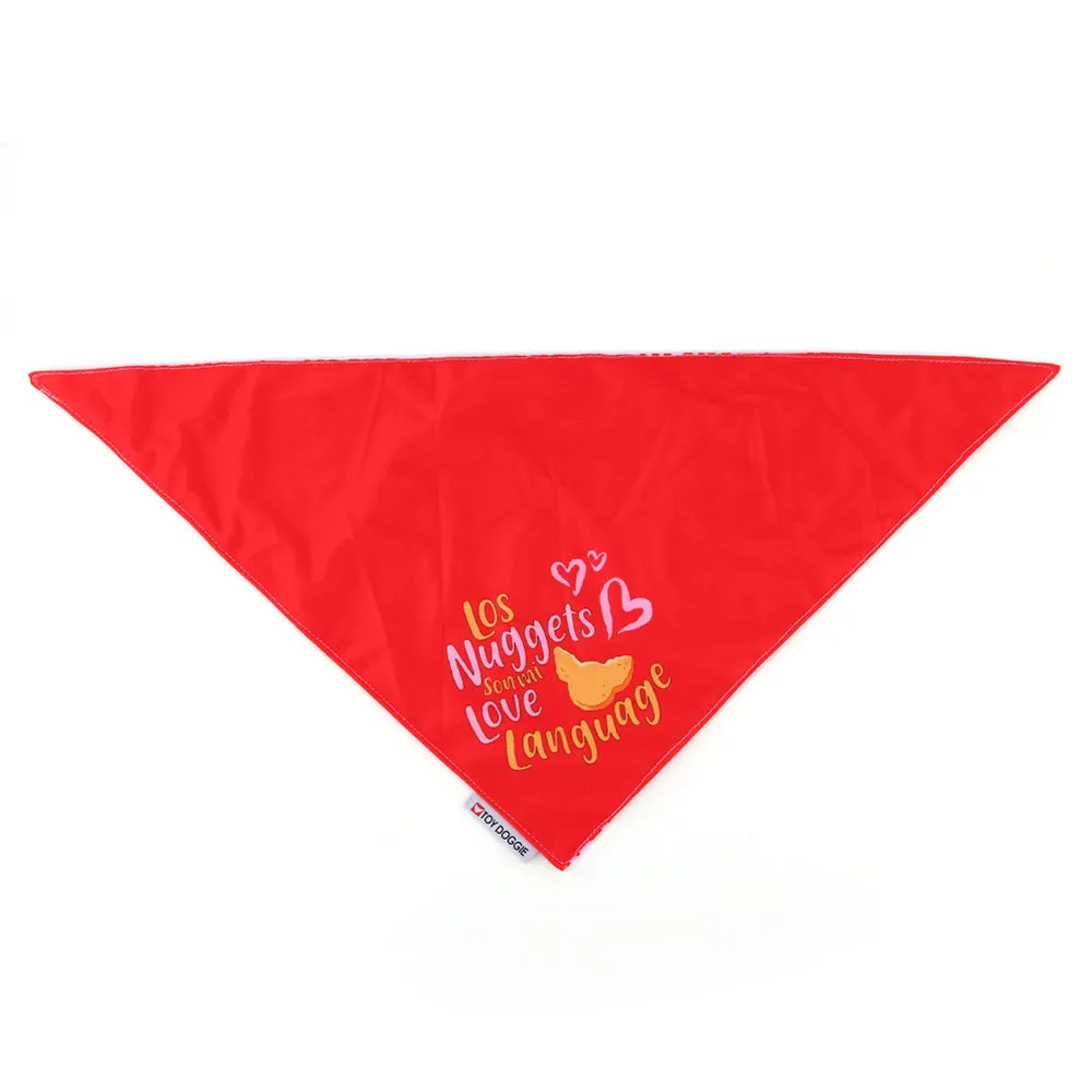 CoolCanine Reversible Bandana | Los Nugget Son Mi Love Language Collection