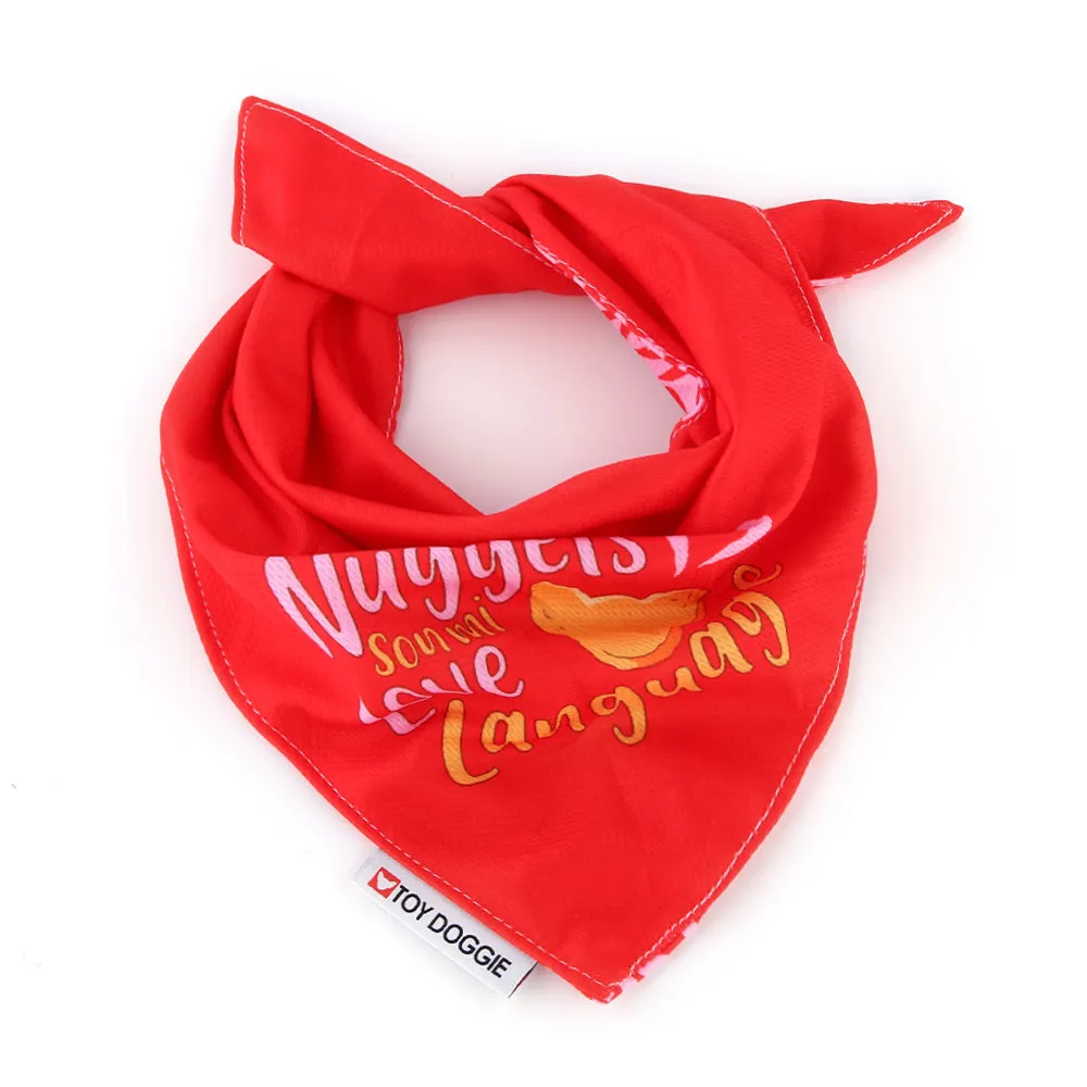 CoolCanine Reversible Bandana | Los Nugget Son Mi Love Language Collection