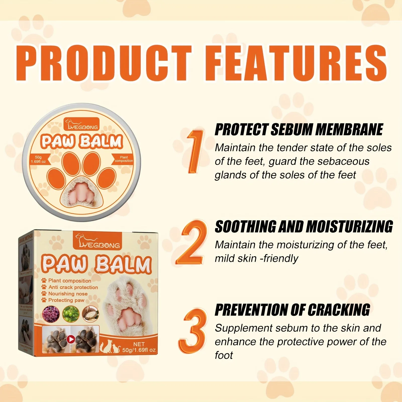 Dog  Cat Paw Moisturizing Protection Cream  Paw Care