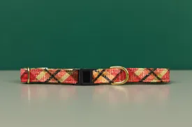 Gold Gilded Plaid Breakaway Cat Collar