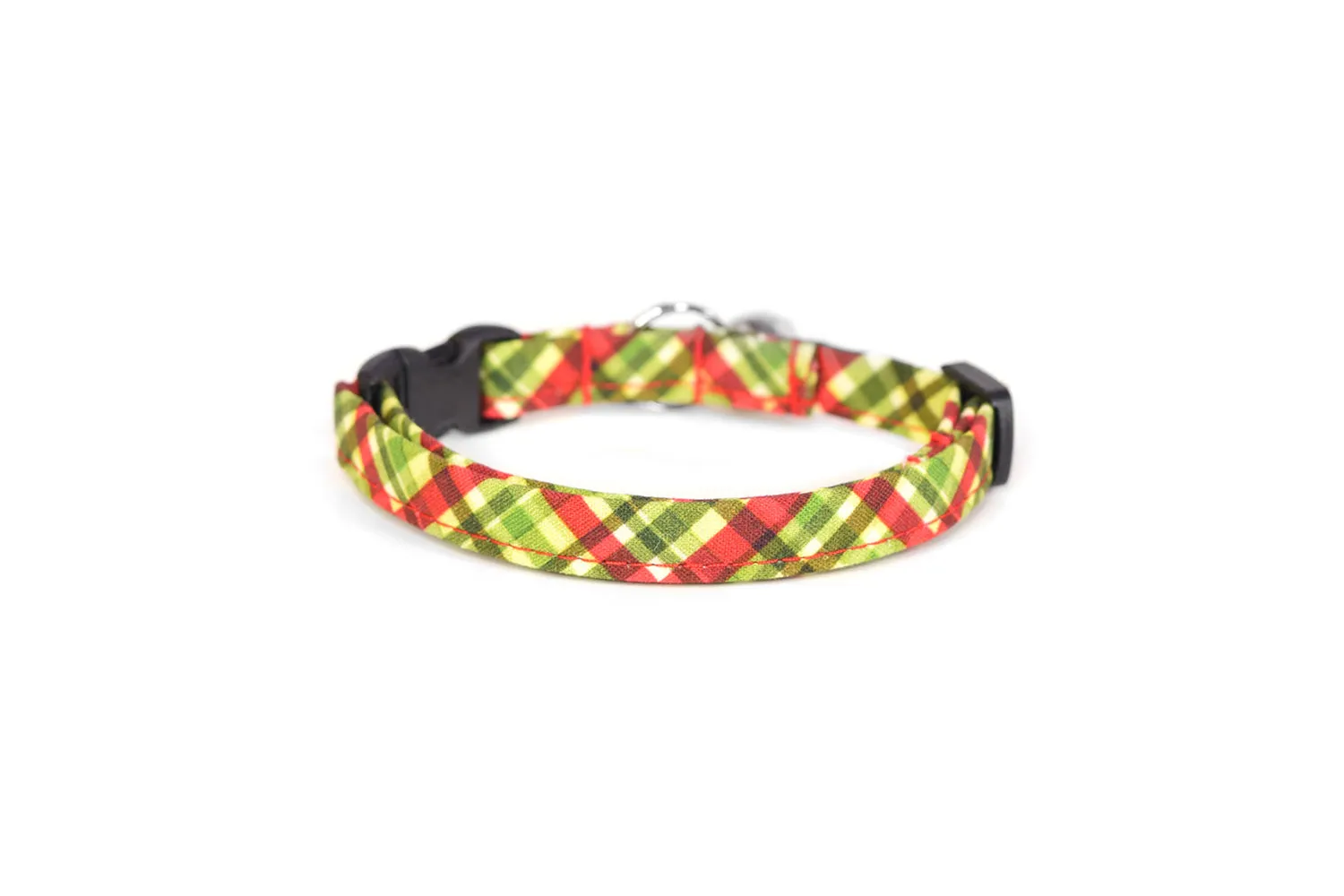 Green & Red Plaid Cat Collar