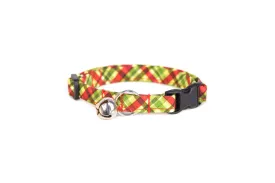 Green & Red Plaid Cat Collar