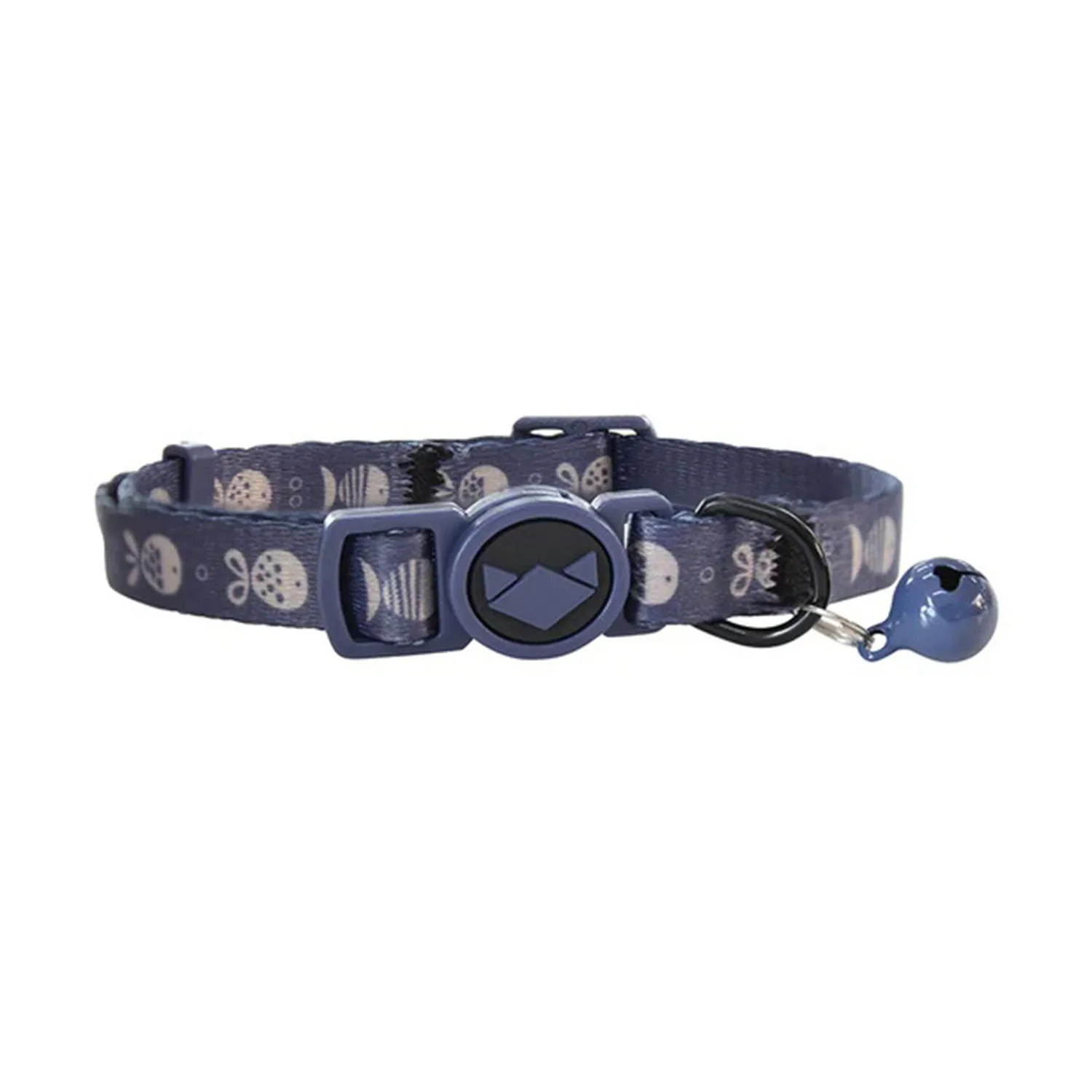 La Doggie Vita Go Fish Indigo and Taupe Cat Collar