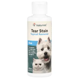 NaturVet, Tear Stain, Topical Remover, Aloe, For Dogs & Cats, 4 fl oz (118 ml)