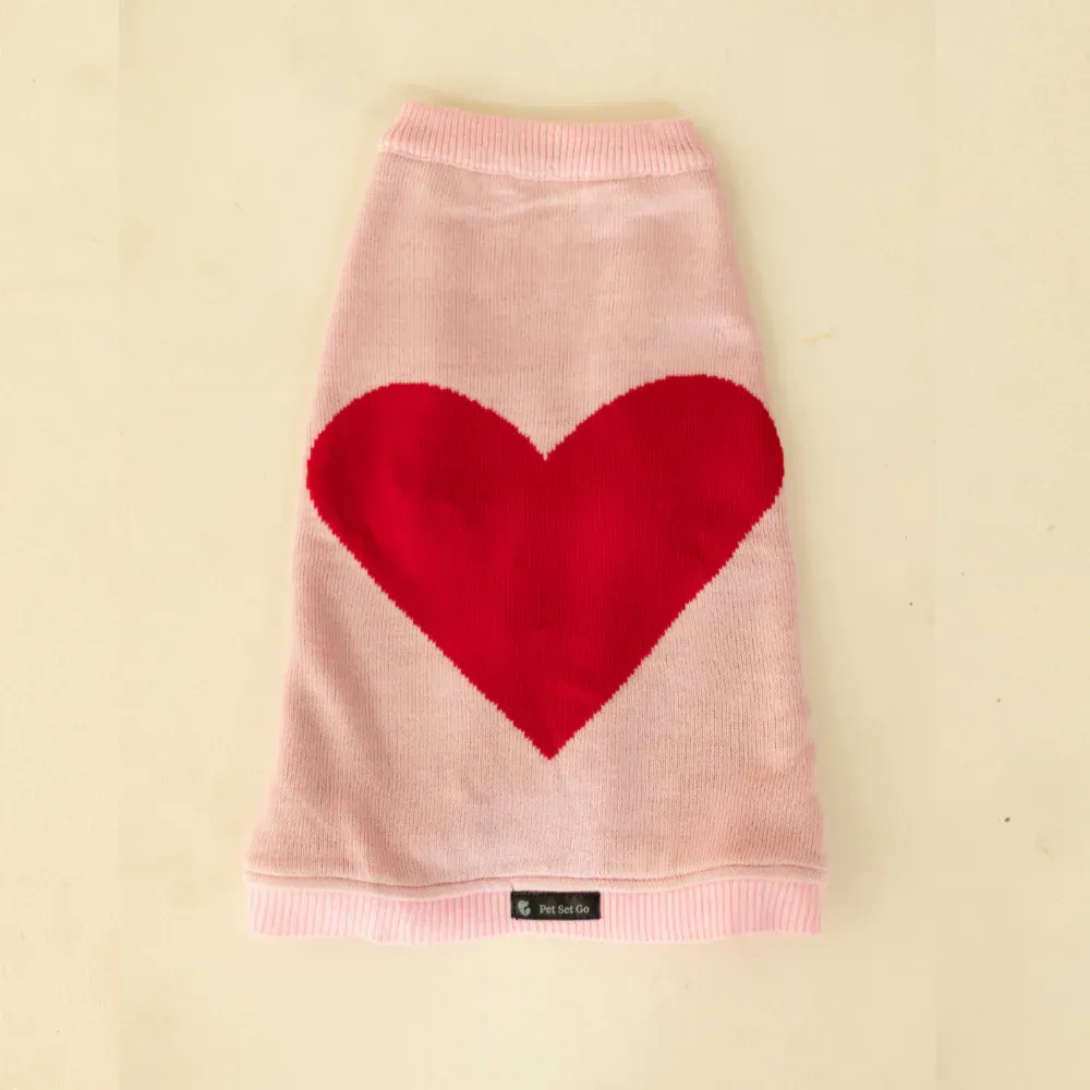 Pet Set Go Ira’s Sweater for Dogs and Cats (Red & Pink)