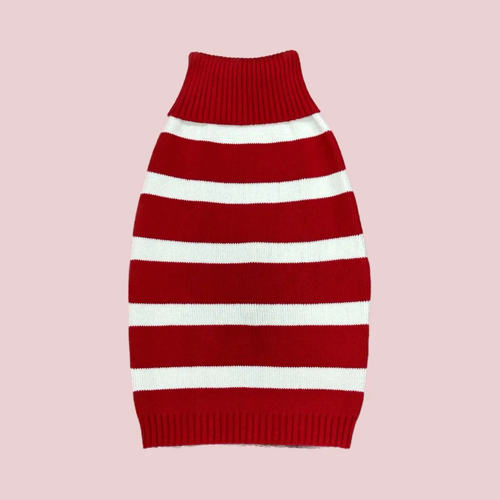 Pet Set Go Striped Sweater for Dogs (Red)