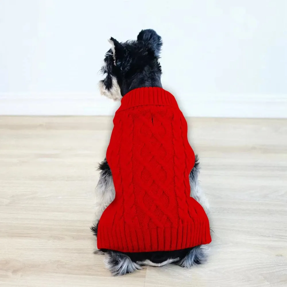 Puppy Dog Sweaters for Small Medium Dogs Winter Warm Knitted Pet Clothes Turtleneck Chihuahua Vest Dogs Cats Clothes Yorkie Coat