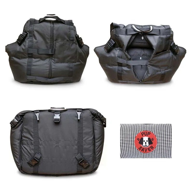PupSaver Crash-Tested Car Safety Seat for Dogs BLACK & WHITE HOUNDSTOOTH Original PupSaver