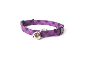 Purple & Black Plaid Cat Collar
