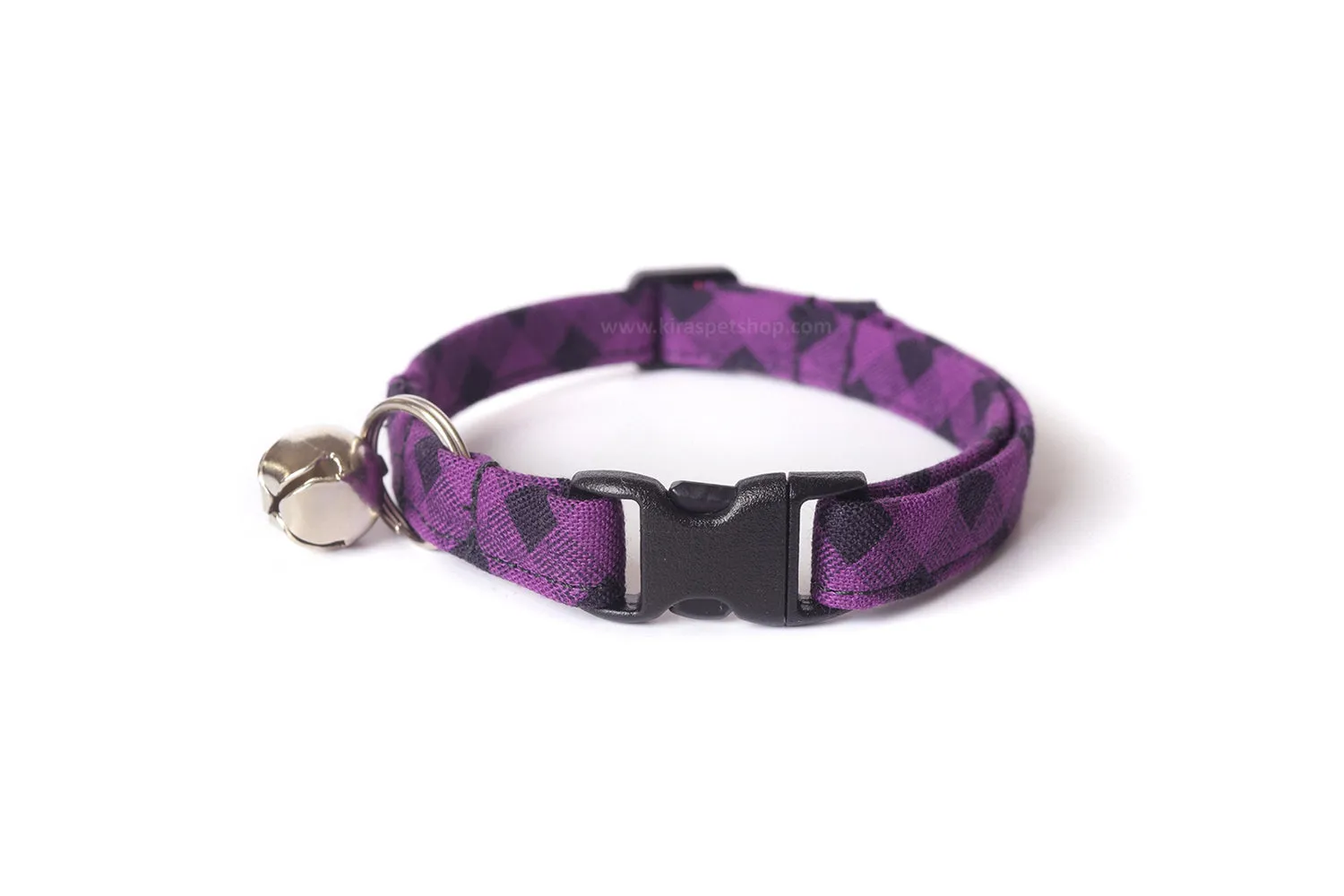 Purple & Black Plaid Cat Collar