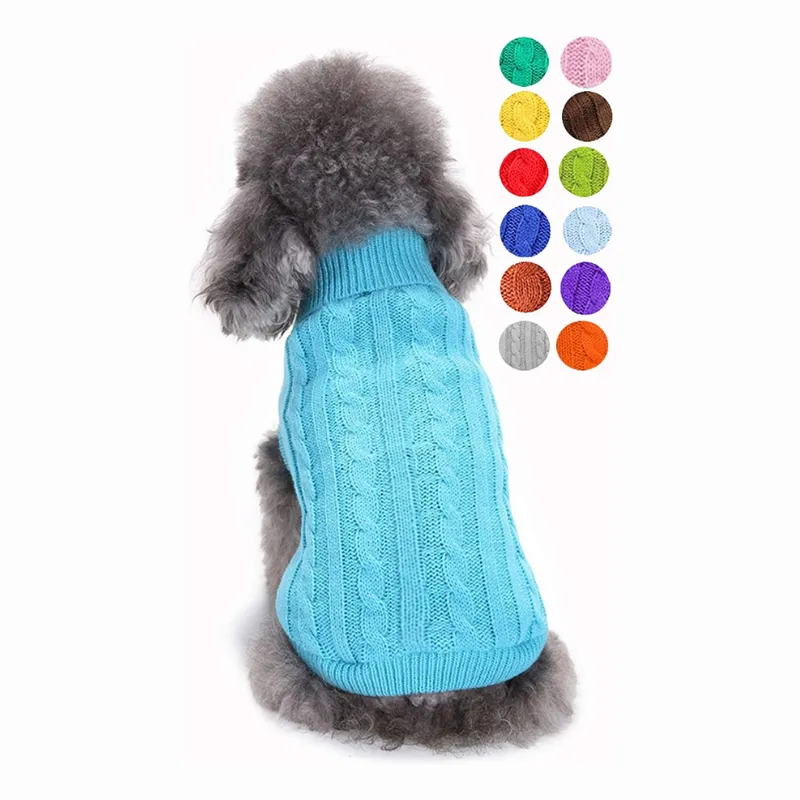 Small Dog Sweater, Warm Pet Sweater, Knitted Classic Dog Sweaters