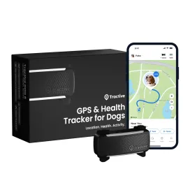 Tractive GPS Dog Tracker | 2025 Edition | Market leader | Real-time location tracking | Escape Alerts | Activity Monitoring | Health Alerts | Bark Monitoring (Black)