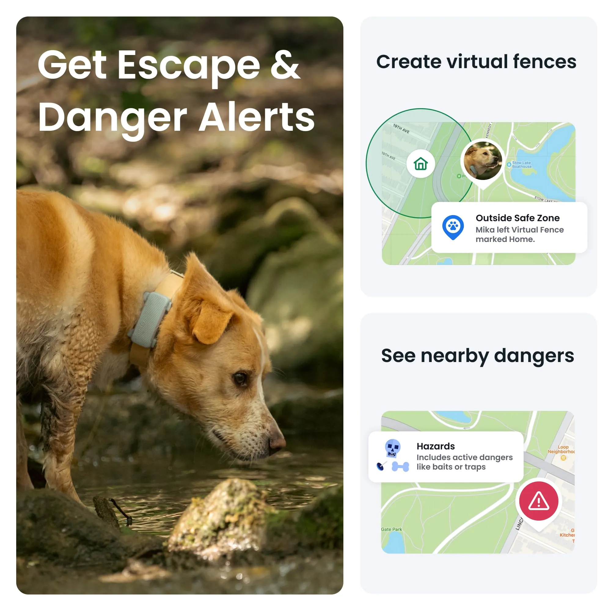 Tractive GPS Dog Tracker | 2025 Edition | Market leader | Real-time location tracking | Escape Alerts | Activity Monitoring | Health Alerts | Bark Monitoring (Mint)