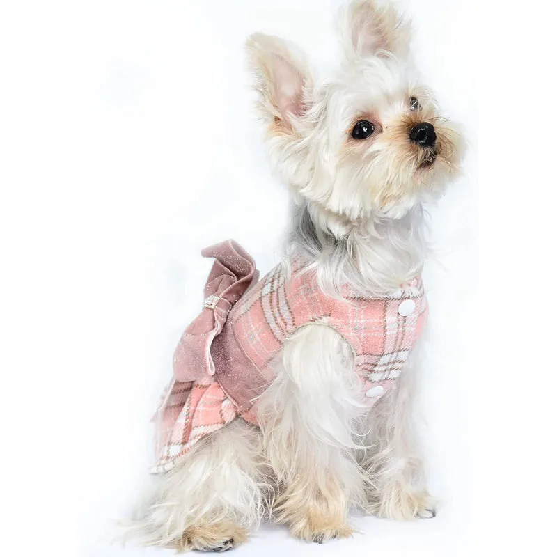 Winter Dog Dress, Fleece Dog Sweater for Small Dogs.