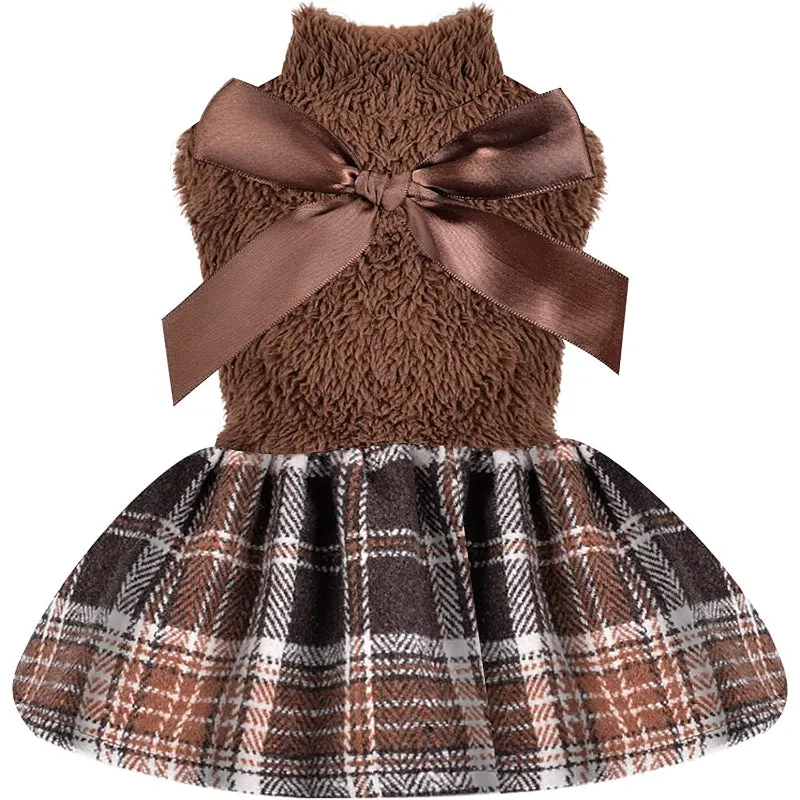 Winter Dog Dress, Fleece Dog Sweater for Small Dogs.